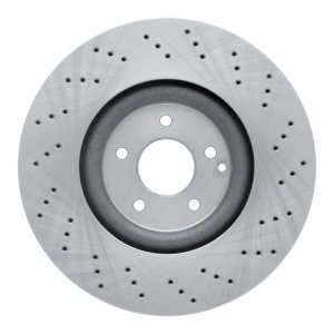 Mercedes-Benz CLK55 AMG Brake Rotor (1) - Front - R1 Concepts - Drilled - `03-`07
